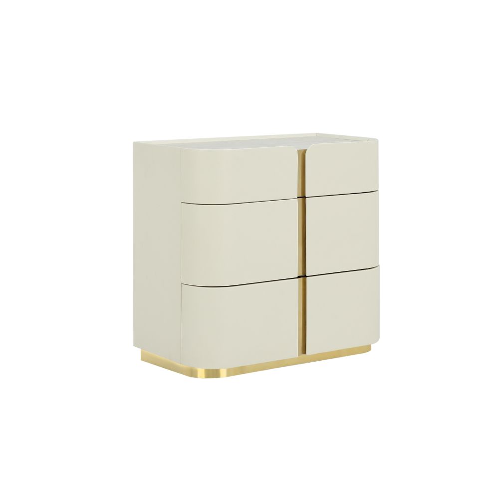 ตู้ 3 ลิ้นชัก รุ่นมูนลิท ขนาด 90 ซม. - สีขาวงาช้าง