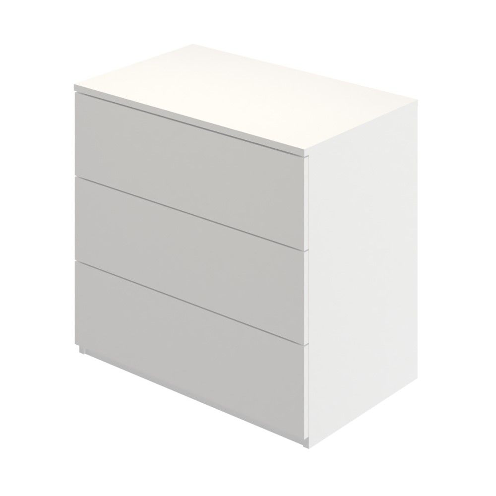 ตู้ 3 ลิ้นชัก รุ่นแมกซี่ ขนาด 80 ซม. - สีขาว ไฮกลอส