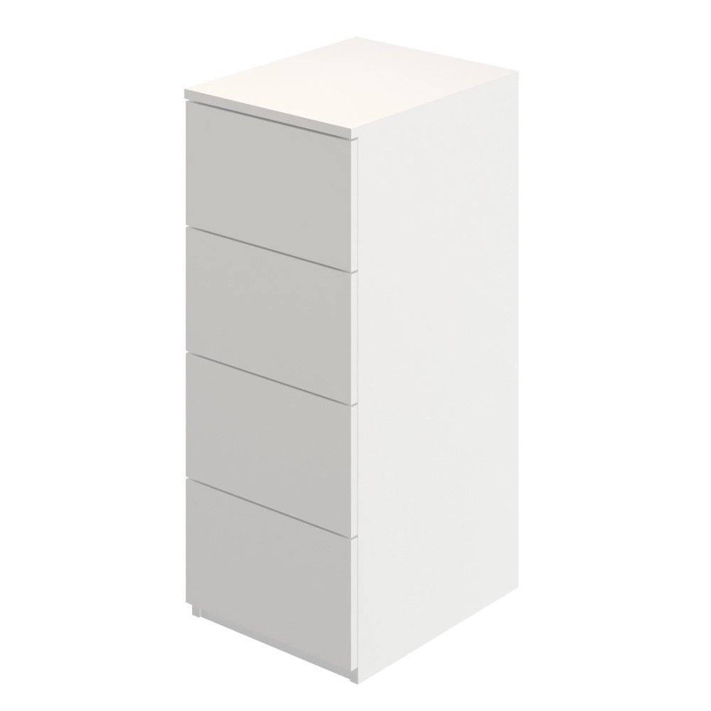 ตู้ 4 ลิ้นชัก รุ่นแมกซี่ ขนาด 40 ซม. - สีขาว ไฮกลอส