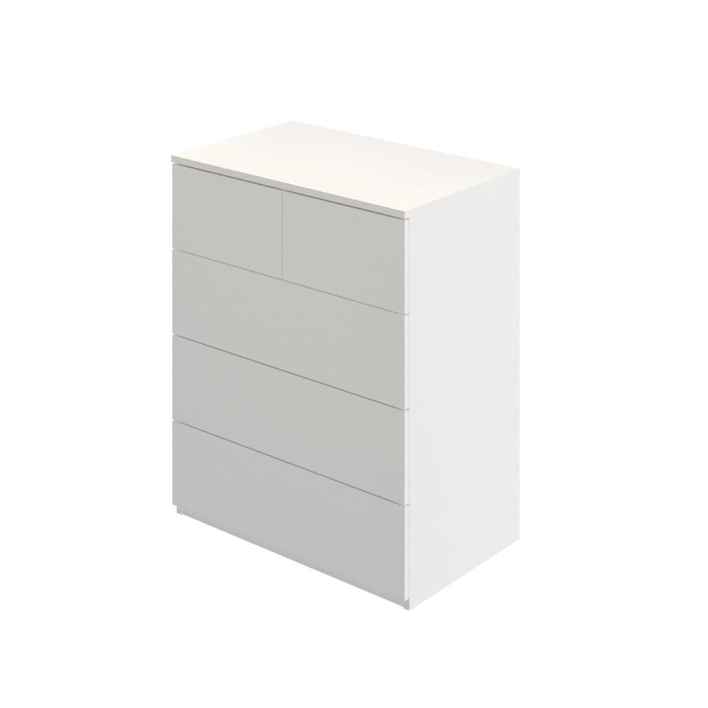 ตู้ 5 ลิ้นชัก รุ่นแมกซี่ ขนาด 80 ซม. - สีขาว ไฮกลอส