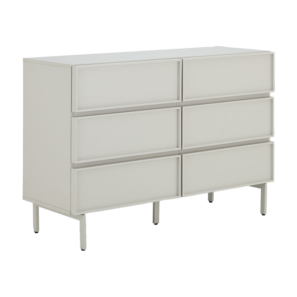 ตู้ 6 ลิ้นชัก รุ่นมิลิเนียน ขนาด 120 ซม. - สีเทา