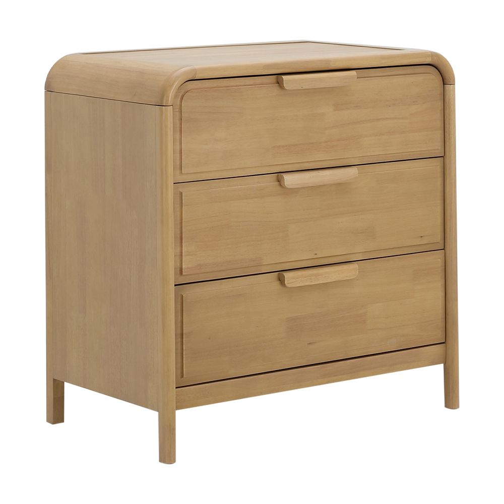 ตู้ 3 ลิ้นชัก รุ่นอาโอโมริ ขนาด 80 ซม. - สีวอร์ม โอ๊ค