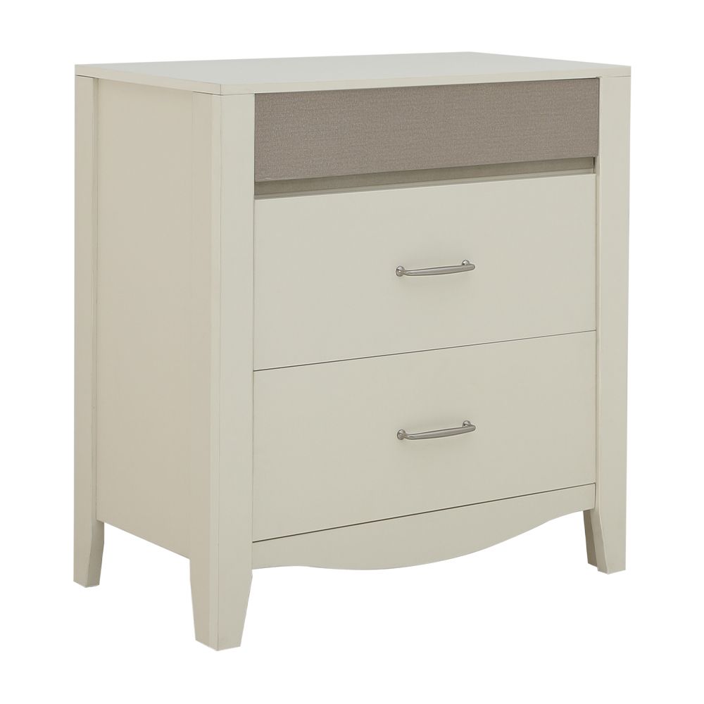 ตู้ 3 ลิ้นชัก รุ่นฟลอเรนซ์ - สีขาวงาช้าง/แฟบริค วูล