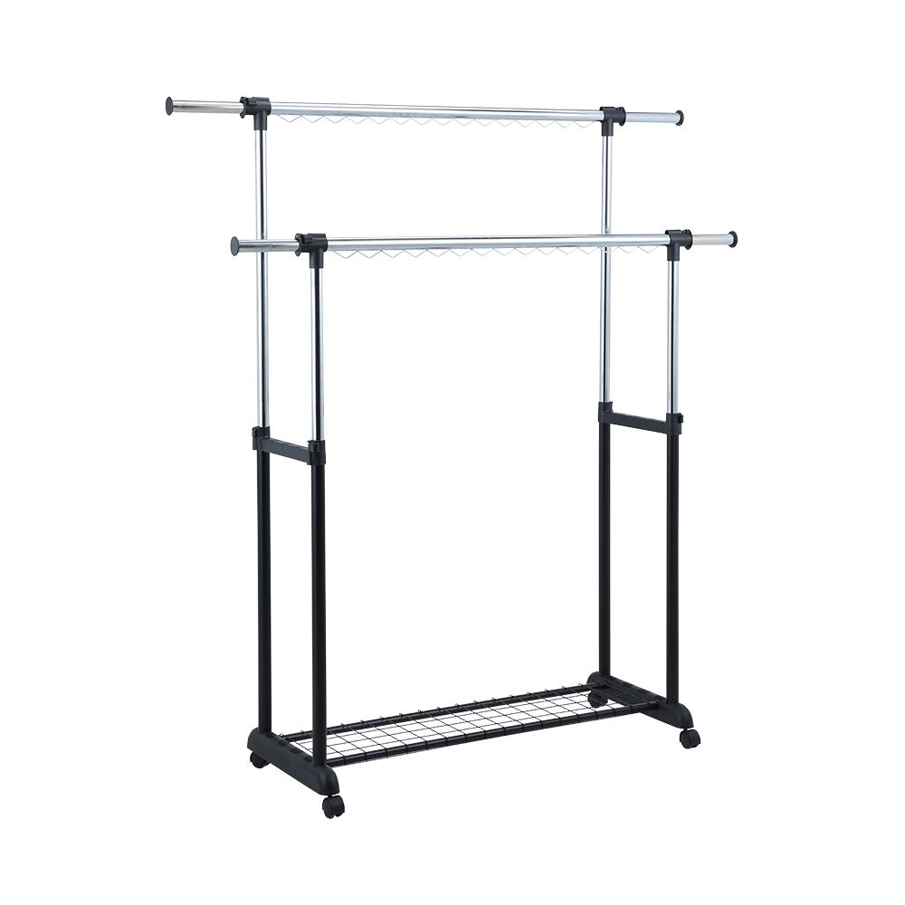 ราวตากผ้าบาร์คู่ รุ่นเรฟ ขนาด 170 ซม. - สีดำ