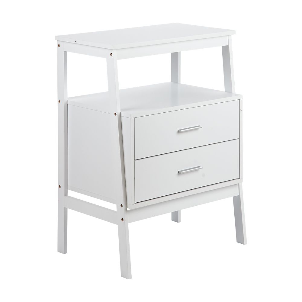 ตู้ลิ้นชักพร้อมชั้นวาง รุ่นแองเจลา - สีขาว