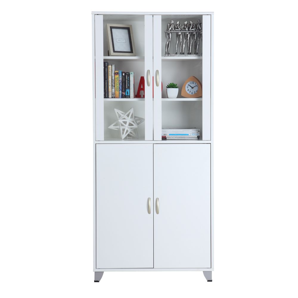 Homehuk ตู้ 4 บานเปิด รุ่น NB วันเวร์-เอฟ - สีขาว