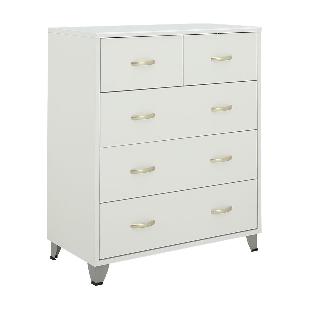 Homehuk ตู้ 5 ลิ้นชัก รุ่น NB วันเวร์-เอ - สีขาว