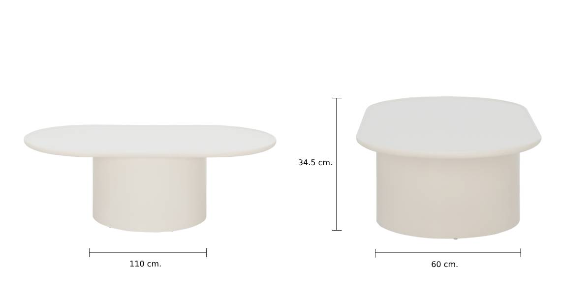 CAPSULO Coffee table 110 cm - White