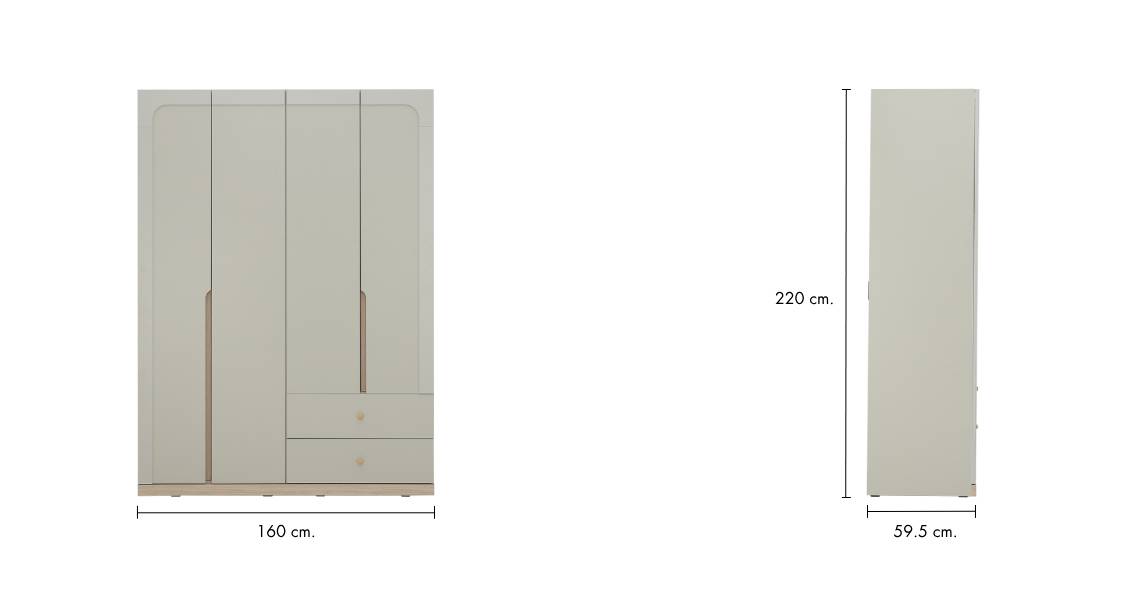 MELBOURNE 4 Doors Wardrobe