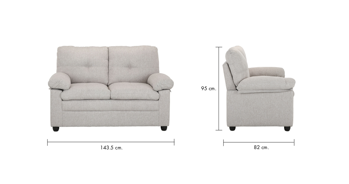 AUGUSTA Fabric 2 Seat Sofa