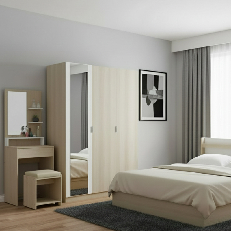 CHAMP 3 Doors Wardrobe with Mirror