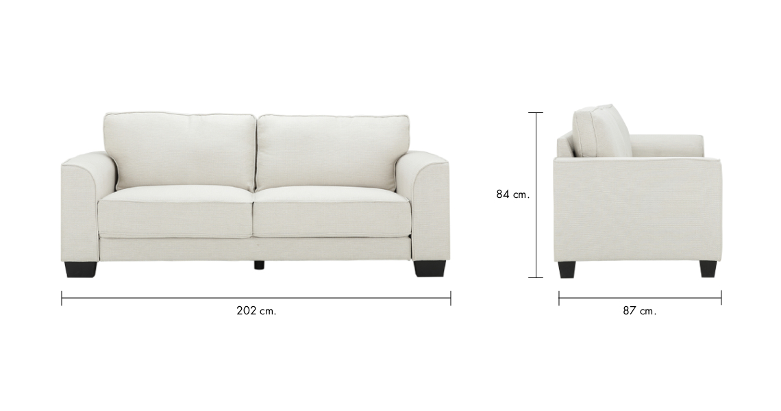 SUNNY Fabric 3 Seat sofa